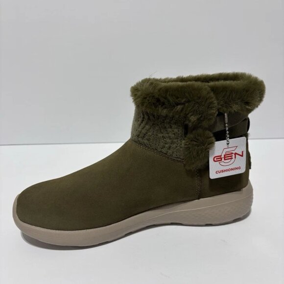 Skechers Women’s On The Go City 2 - Cozy Vibe Olive Winter Boots, Size 8.5 M - Picture 2 of 7